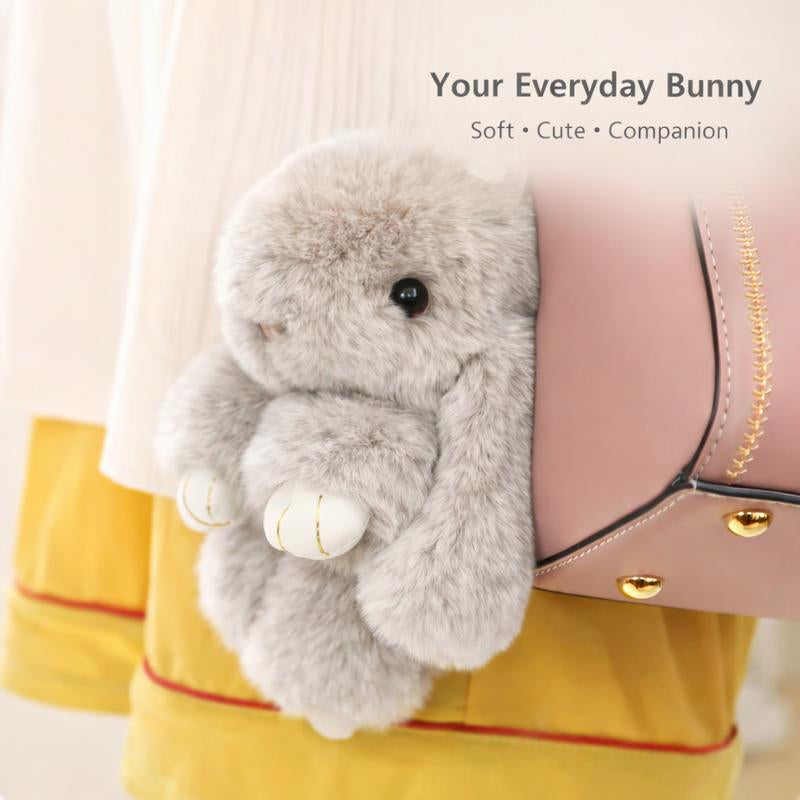 【Bunnylulu】Soft Plush Bunny Keychain – Comfort Toy in Tin Box, Easter Stress Relief Gift for Kids, Teens & Friends