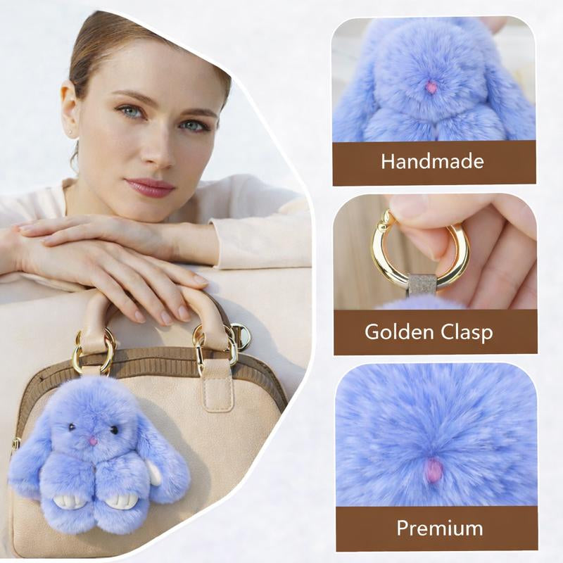 【Bunnylulu】Soft Plush Bunny Keychain – Comfort Toy in Tin Box, Easter Stress Relief Gift for Kids, Teens & Friends