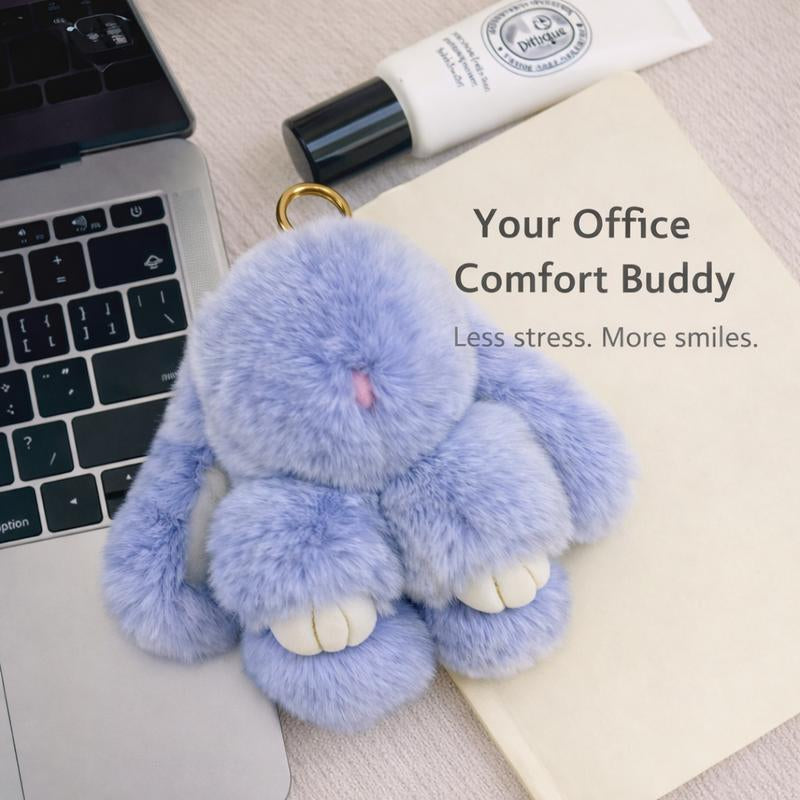【Bunnylulu】Soft Plush Bunny Keychain – Comfort Toy in Tin Box, Easter Stress Relief Gift for Kids, Teens & Friends